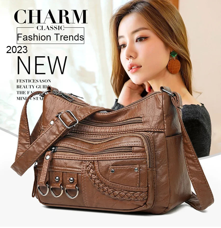 2024 New Ladies Soft Leather Bags High Quality Purses And Handbags Famous Designer Crossbody Shoulder Bag For Women SSacs à main