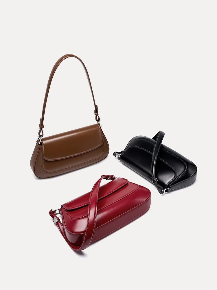 100% Genuine Leather Women Shoulder Bag Korean style Ladies Luxury Cow Leather Crosssbody armpit Bag handbag For Street Shopping
