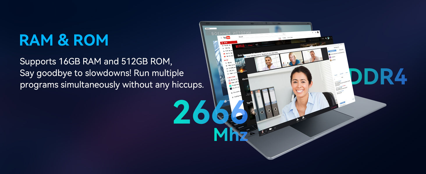 15.6 Inch Laptop Windows 11 Notebook 16G RAM 512GB SSD Quad-Core Intel Celeron N5095 Processors 1080P IPS FHD Laptop Computer