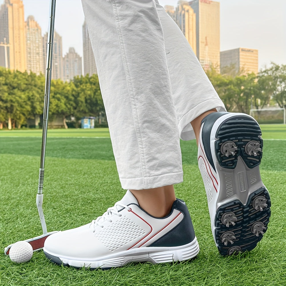 Sneakers, Men's Golf Shoes Outdoor Sports Leisure Lightweight Golf Shoes for Men Non-Slip Big Size 7-15 Comfortable Fashion Professional Golf Sport Training Shoes
