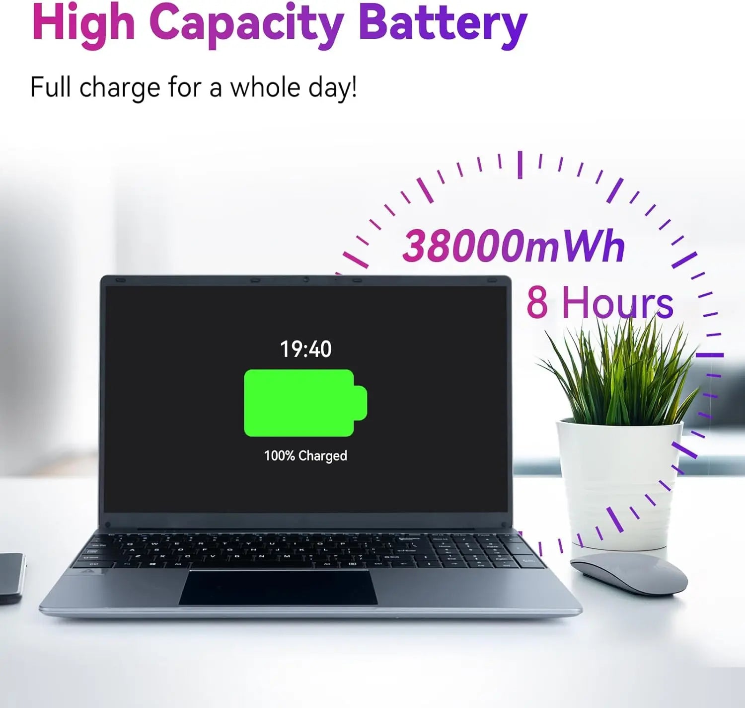 15.6 Inch Laptop 12GB DDR4 512GB SSD Intel N5095 Processor IPS Display 1080P Windows11 38000mAh Battery Business & Home Laptop