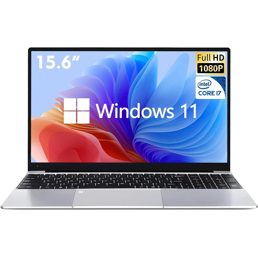 2025 15.6" Windows 11 Pro Laptop Computer Intel Core i7 8500Y 16GB 1TB Laptops Office Computer Fingerprint Unlock Notebook PC