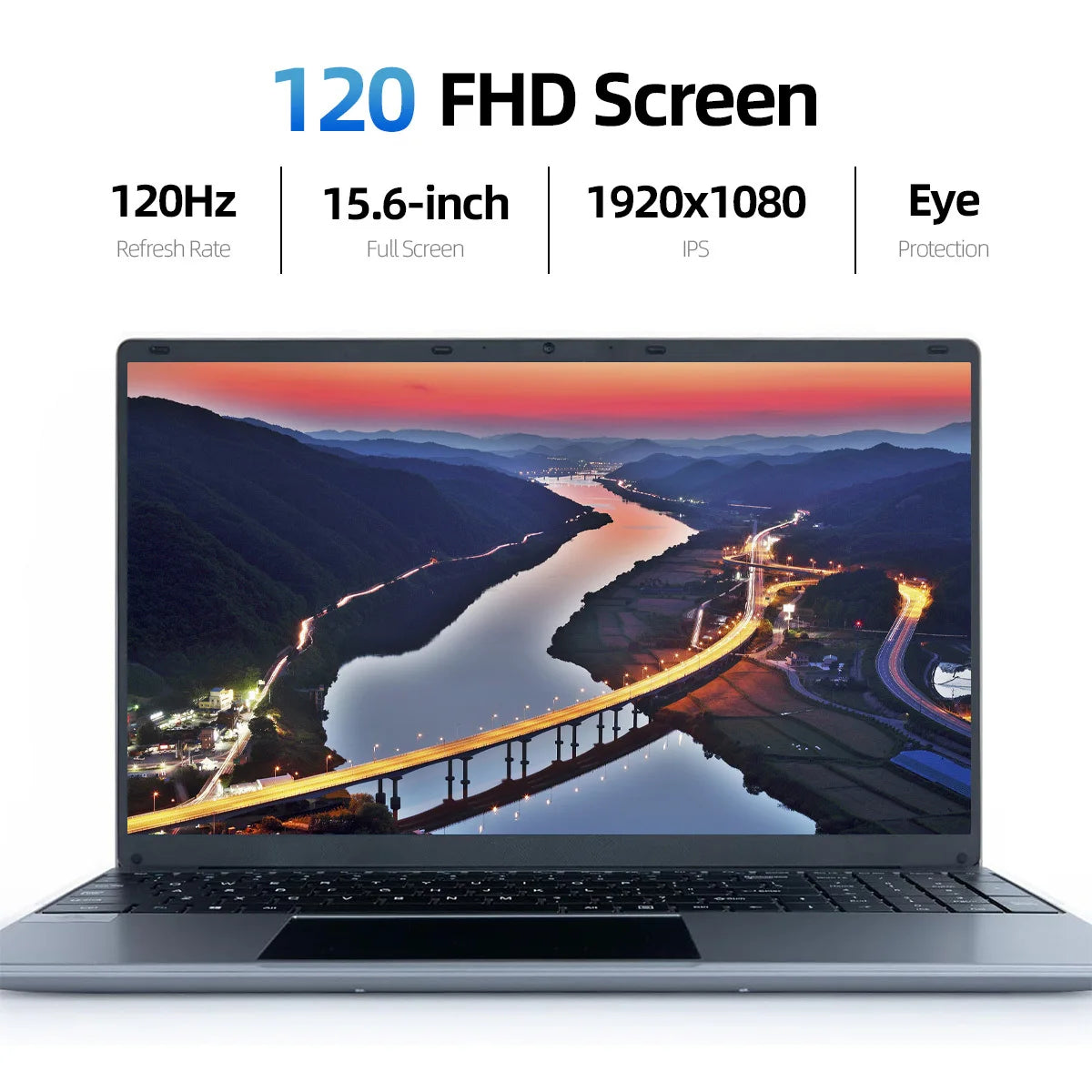 15.6 Inch Laptop 12GB DDR4 512GB SSD Intel N5095 Processor IPS Display 1080P Windows11 38000mAh Battery Business & Home Laptop