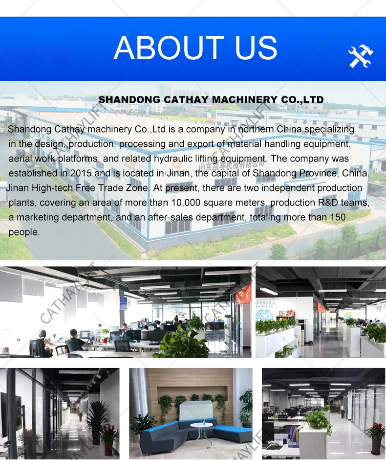 CATHAY Four Drive Crawler Scissor Platform 100kg Load 12m Electric Wear Resistant Lift for Renovation Rough Ground Work Model