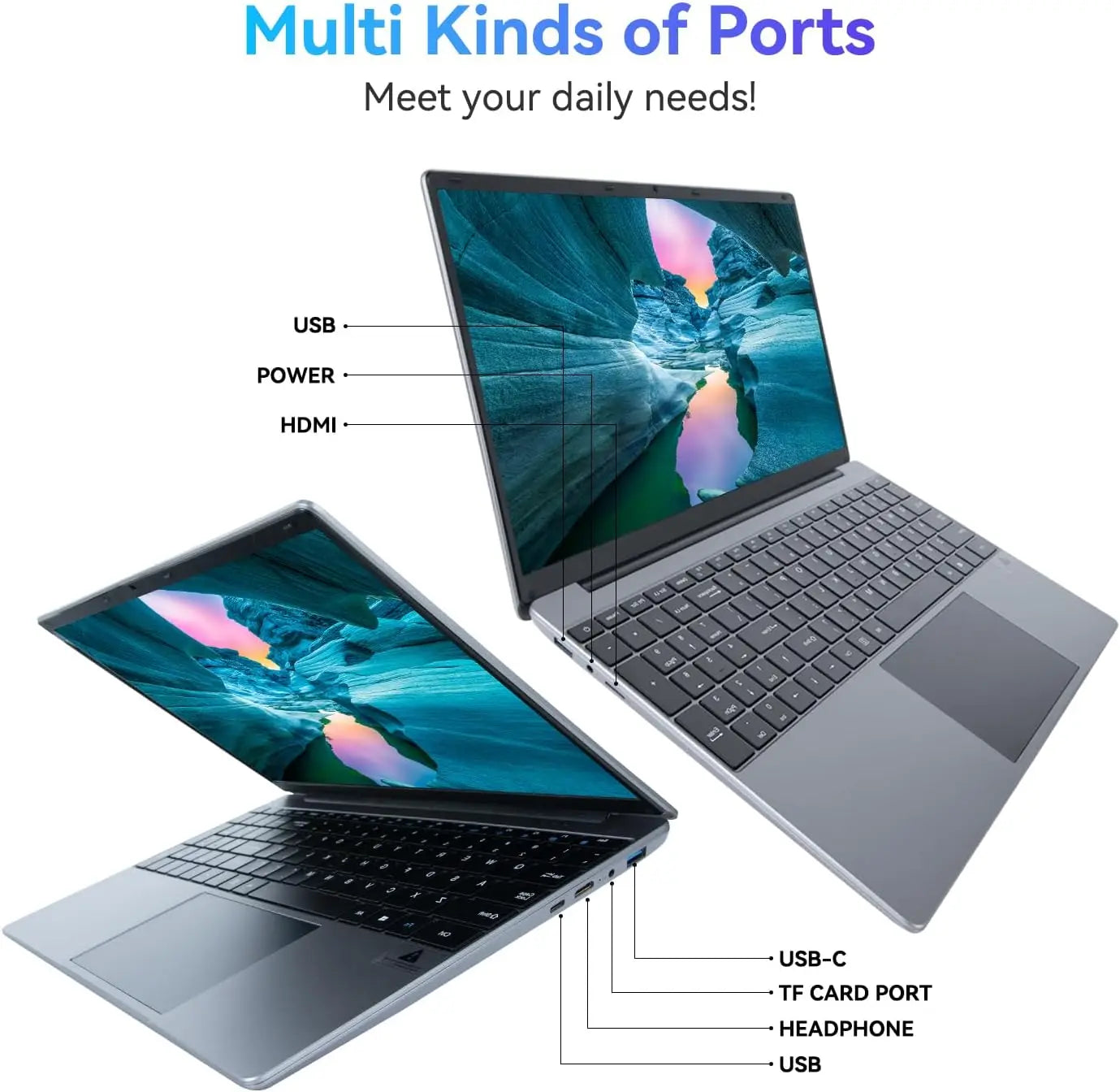 15.6 Inch Laptop 12GB DDR4 512GB SSD Intel N5095 Processor IPS Display 1080P Windows11 38000mAh Battery Business & Home Laptop