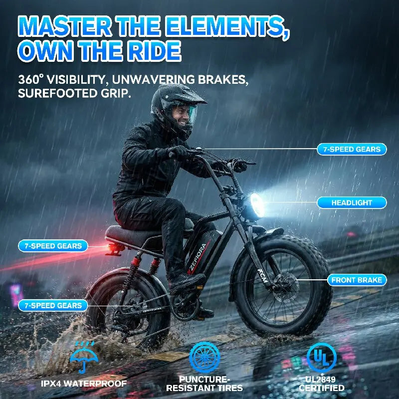 Thick Tire Electric Bike 20 26 Inch 1000w 2000w 30-50mph 30-60mile 48v Aluminum Alloy Factory Original,for Electric Bicycle