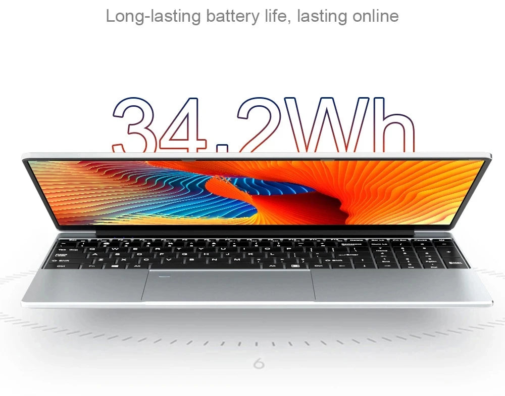 2025 15.6" Windows 11 Pro Laptop Computer Intel Core i7 8500Y 16GB 1TB Laptops Office Computer Fingerprint Unlock Notebook PC