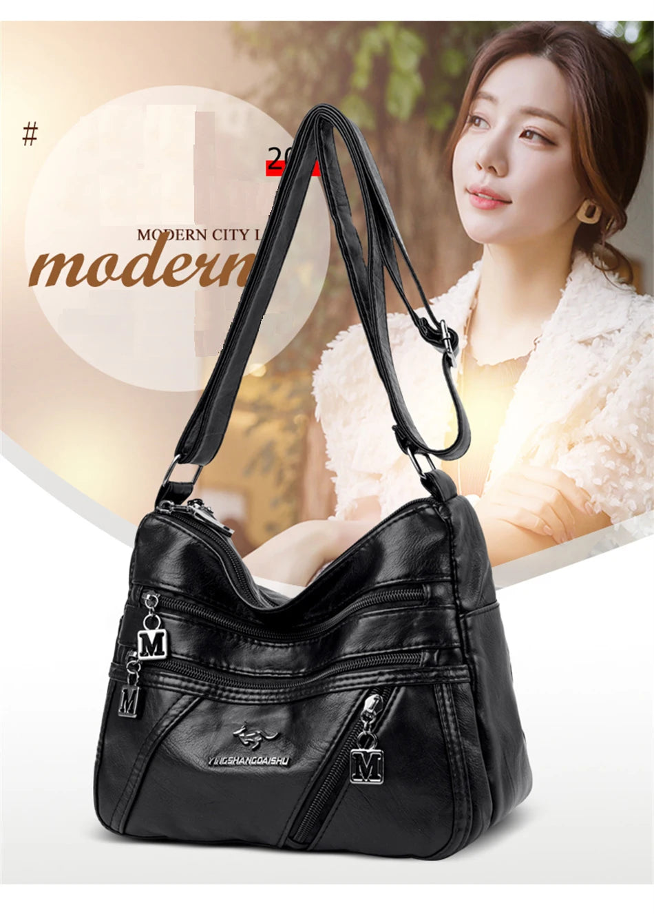 High Quality Soft Leather Luxury Purses and Handbags Women's Bag Designer Multi-pocket Crossbody Shoulder Bag for Women 2024 Sac