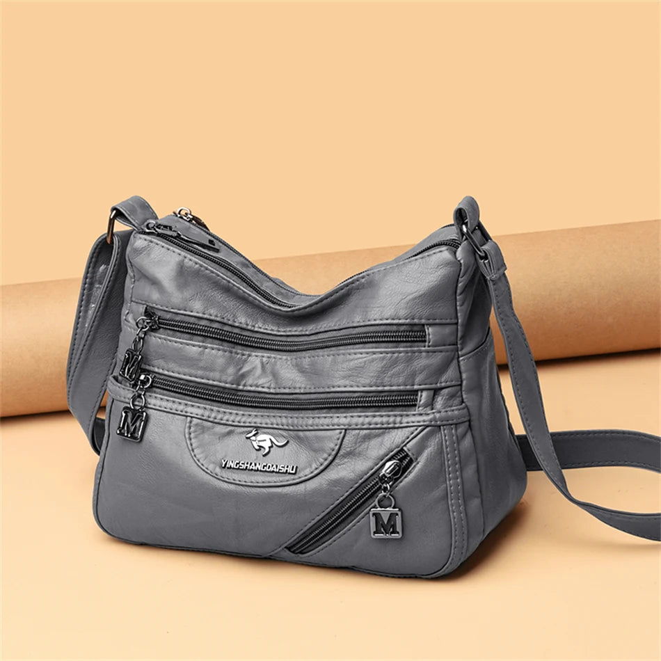 High Quality Soft Leather Luxury Purses and Handbags Women's Bag Designer Multi-pocket Crossbody Shoulder Bag for Women 2024 Sac