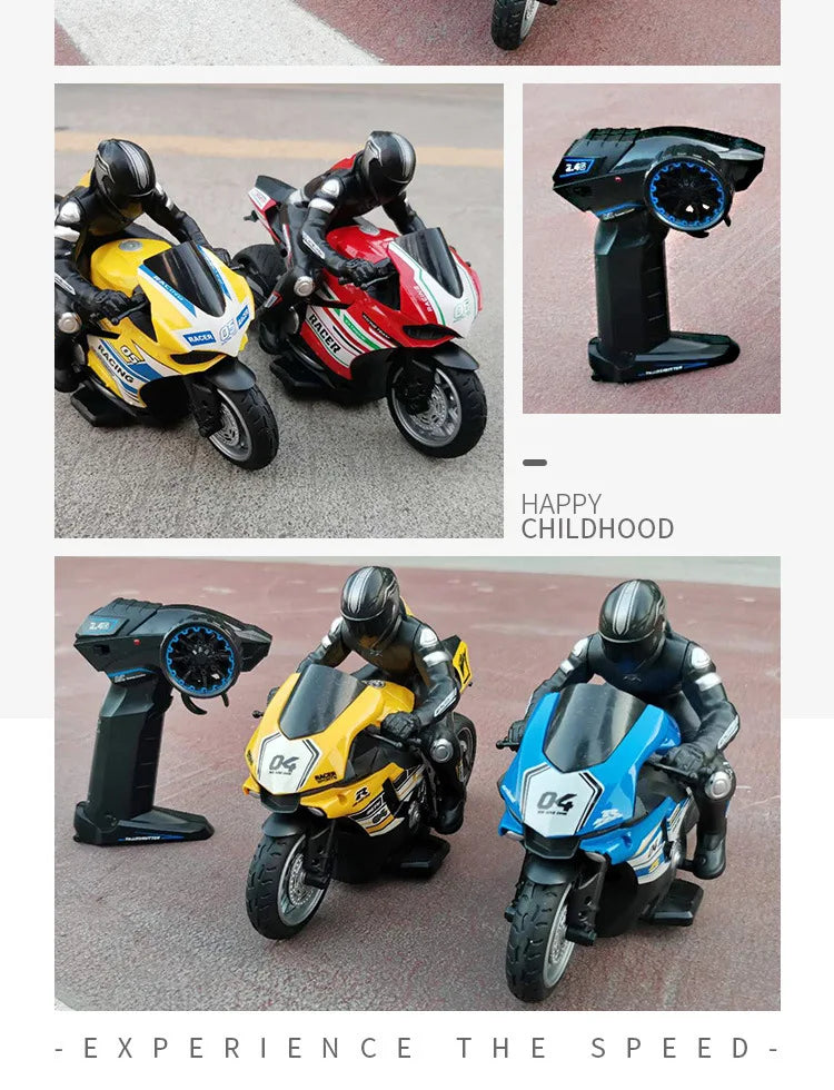 1/10  Electric Motorcycle RC Cars Scale High Speed Racing 4 Channels Remote Control Distance 35 Meters Off-Road Model