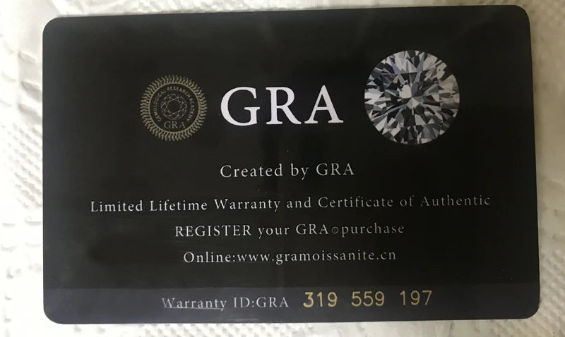 Men's Luxury Eternal PT950 Platinum Rings With Credentials GRA Round Luxury 1 Carat VVS D Color Diamond Moissanite Wedding Rings