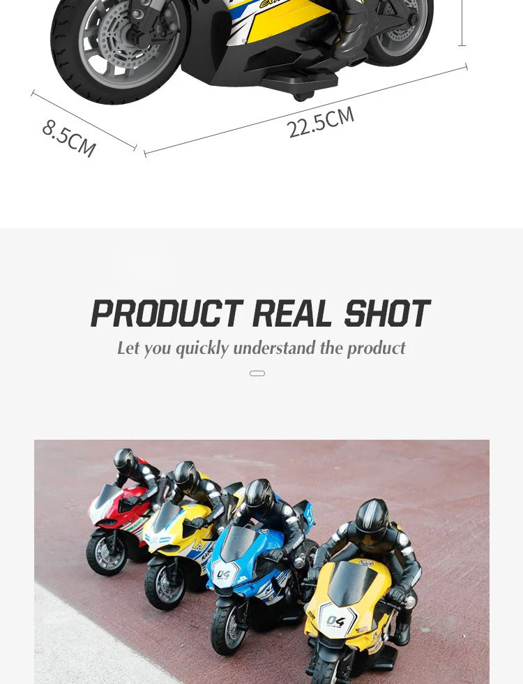1/10  Electric Motorcycle RC Cars Scale High Speed Racing 4 Channels Remote Control Distance 35 Meters Off-Road Model