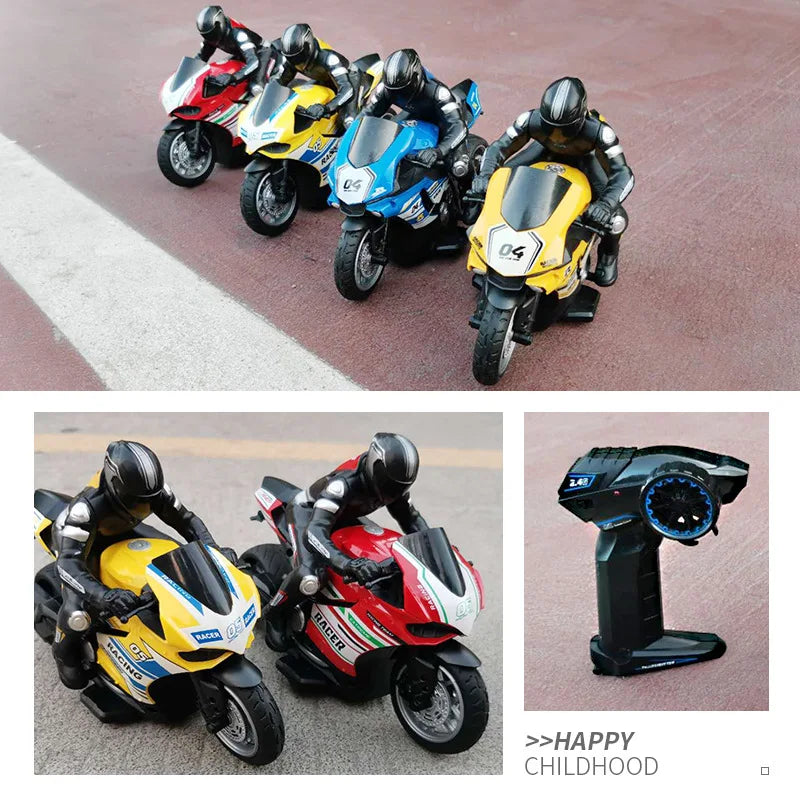 1/10  Electric Motorcycle RC Cars Scale High Speed Racing 4 Channels Remote Control Distance 35 Meters Off-Road Model