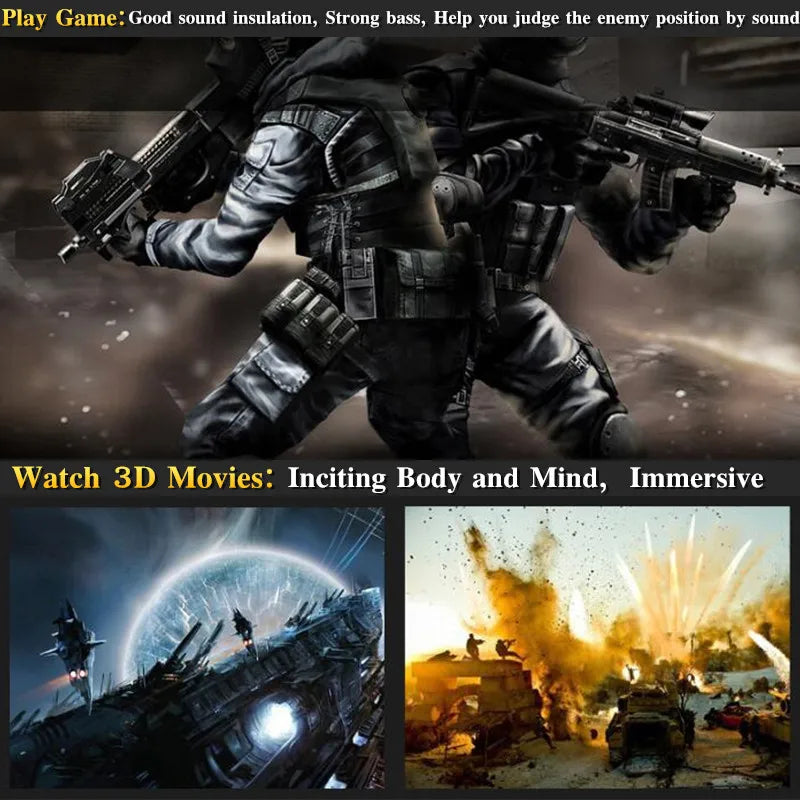 Blu-Ray Virtual Reality Glasses Stereo HD IMAX 3D Glasses Google Cardboard Box VR Headset Helmet for Phone,Support Game Joystick