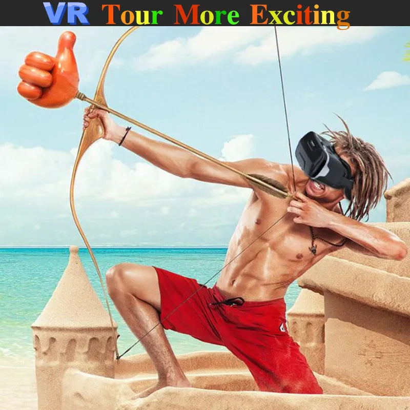 Blu-Ray Virtual Reality Glasses Stereo HD IMAX 3D Glasses Google Cardboard Box VR Headset Helmet for Phone,Support Game Joystick