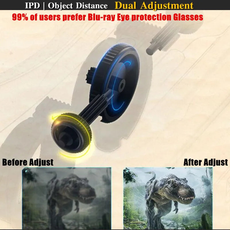 Blu-Ray Virtual Reality Glasses Stereo HD IMAX 3D Glasses Google Cardboard Box VR Headset Helmet for Phone,Support Game Joystick