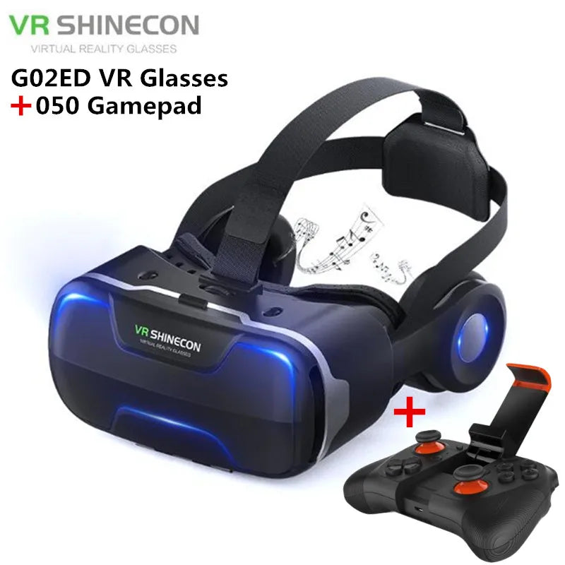 Blu-Ray Virtual Reality Glasses Stereo HD IMAX 3D Glasses Google Cardboard Box VR Headset Helmet for Phone,Support Game Joystick