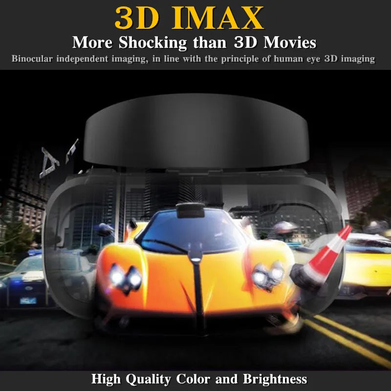 Blu-Ray Virtual Reality Glasses Stereo HD IMAX 3D Glasses Google Cardboard Box VR Headset Helmet for Phone,Support Game Joystick