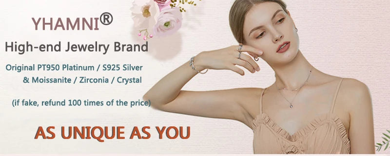 Men's Luxury Eternal PT950 Platinum Rings With Credentials GRA Round Luxury 1 Carat VVS D Color Diamond Moissanite Wedding Rings