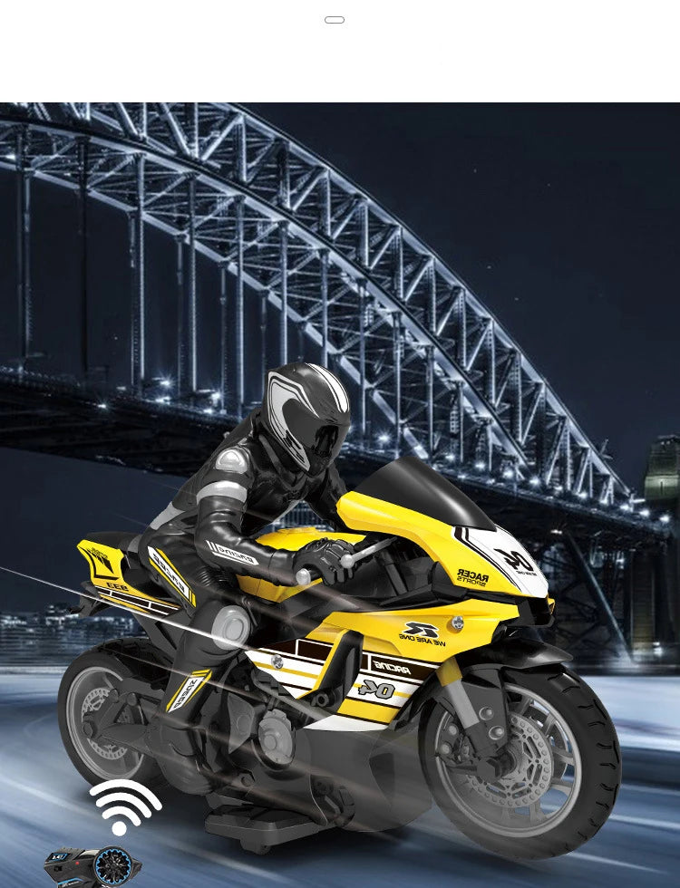 1/10  Electric Motorcycle RC Cars Scale High Speed Racing 4 Channels Remote Control Distance 35 Meters Off-Road Model