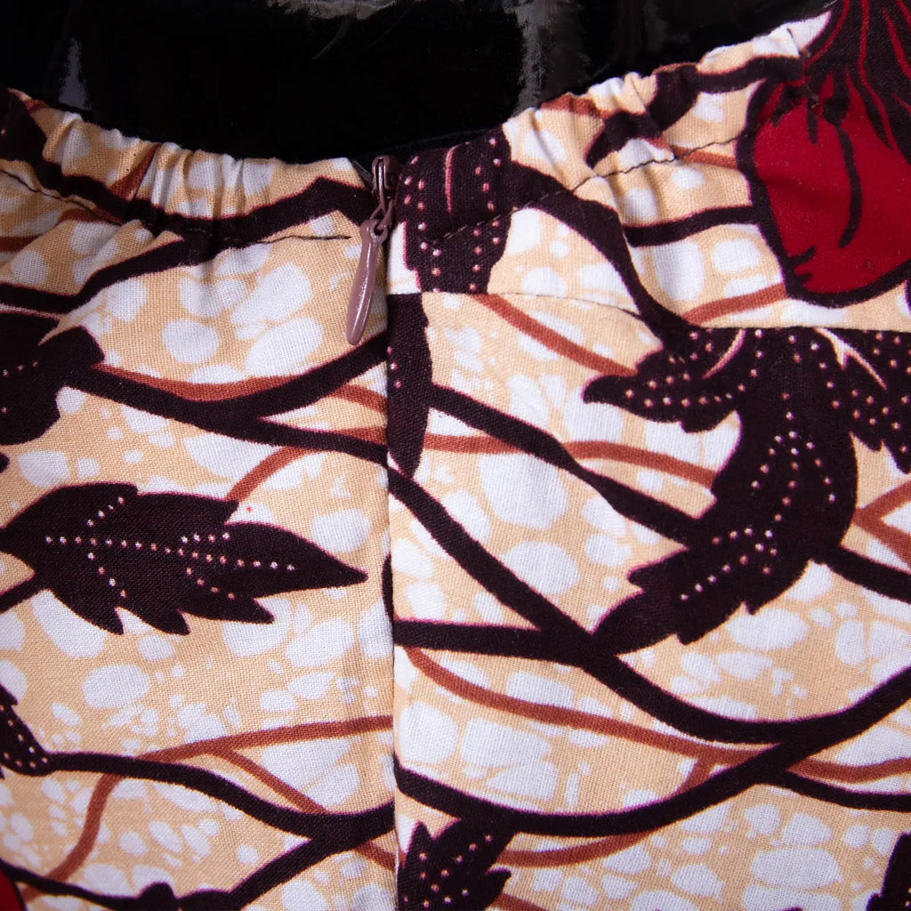 African Dress for Women Ankara Print Skew Collar Sleeveless Mid-Calf Cascading Dress Dashiki Elegant fashion Casual Party Dress