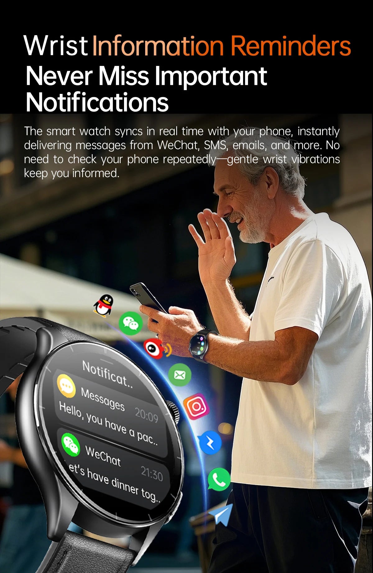 2025New Health Monitoring Uric Acid Blood Pressure Blood oxygen Body Analysis Smart Watch ECG+PPG Clock Smartwatches Men For IOS