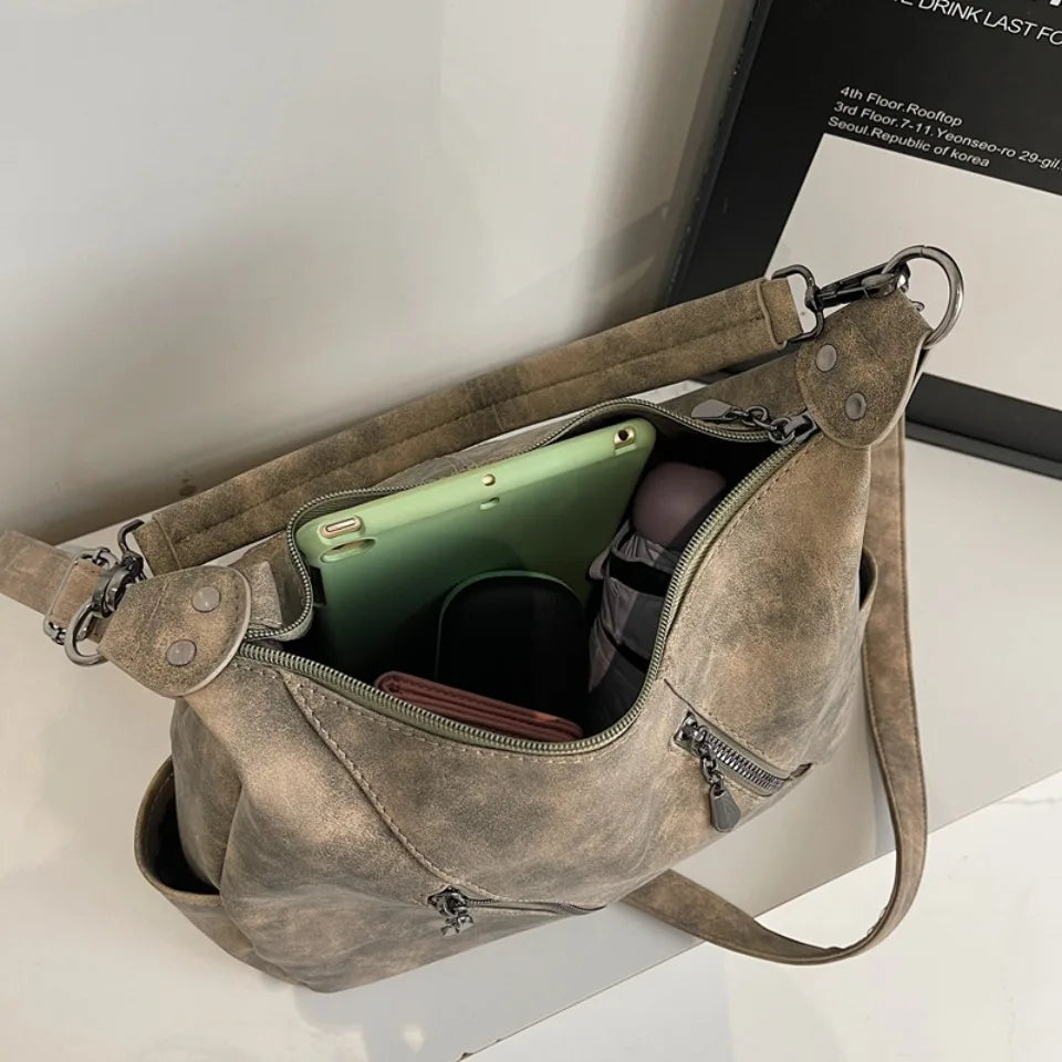 High Quality Scrub Soft PU Leather Shoulder Crossbody Bags for Women Designer Luxury Women Bags Female Handbags Casual Tote Sac