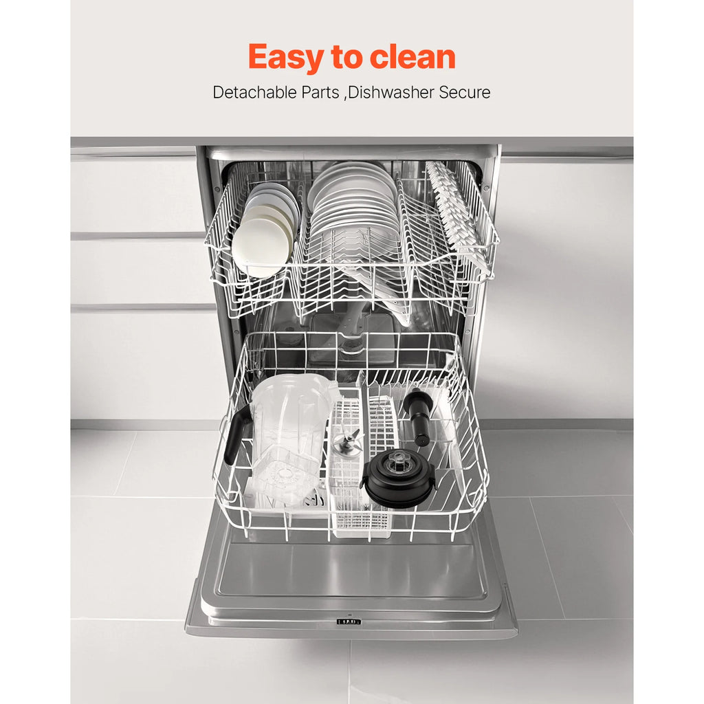 VEVOR Blender for Smoothies 1400W Professional Blender with Powerful Motor Multi-Functional Food Processing Blender for Kitchen