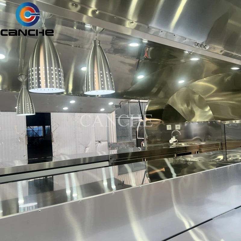 Mobile Food Trailer With Full Kitchen Hot dog Burgers Cart Mobile Street Fast Food Van