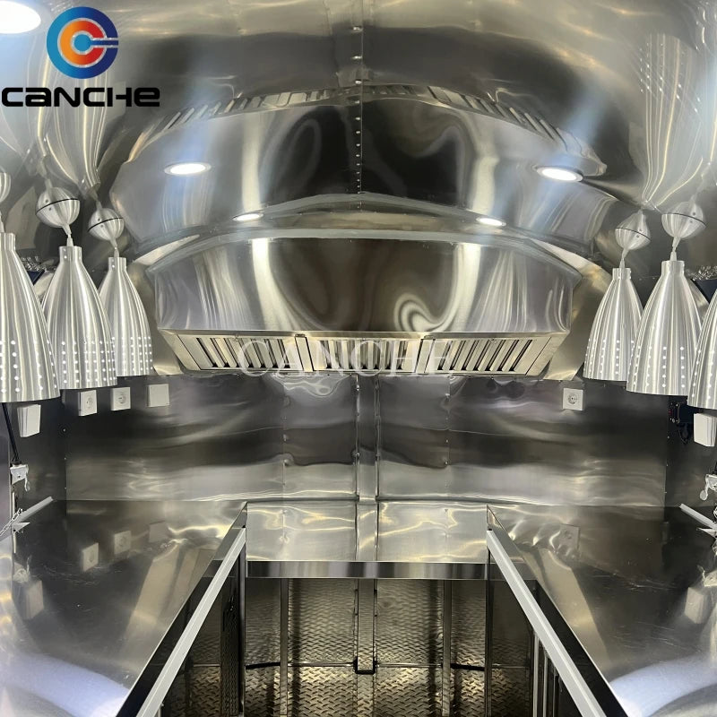 Mobile Food Trailer With Full Kitchen Hot dog Burgers Cart Mobile Street Fast Food Van