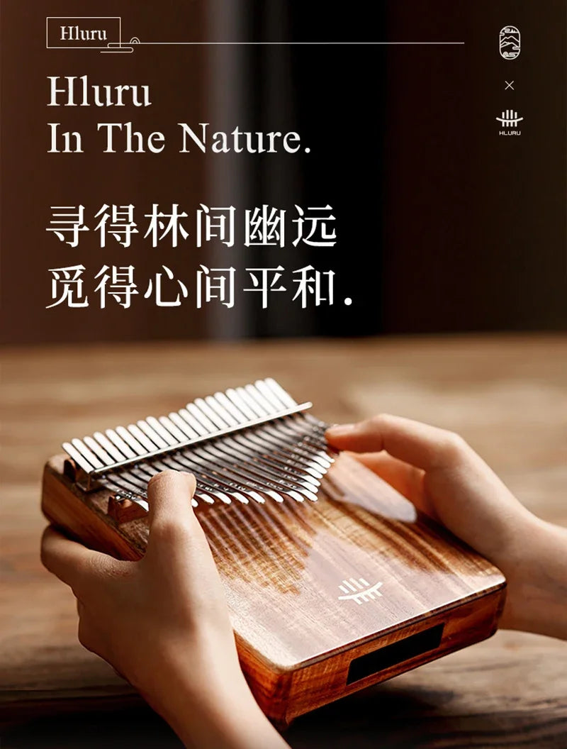 Hluru Kalimba 17Key Professional 21 Key Thumb Piano Rosewood Acacia Walnut Finger Piano Mbira For Beginner