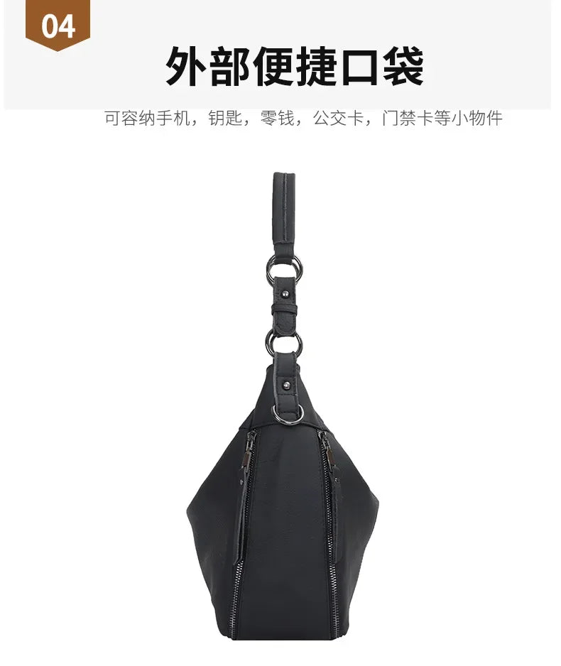 2025 Luxury Women's Handbag - Genuine Cow Leather, Large Capacity & Versatile Shoulder/Crossbody/Tote Commuting Bag