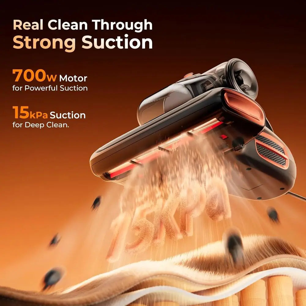 Powerful 700W Handheld Vacuum Cleaner with UV-C Light, 15Kpa Suction, Smart Dust Sensor, and HEPA Filter - Corded