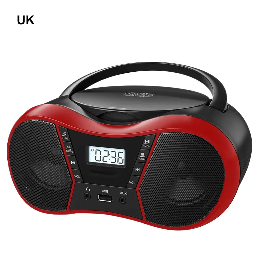 Portable CD Player Bluetooth Boombox CD Player AM/FM Radio Stereo Player, Compatible For CD/CD-R/RW Radio For Home
