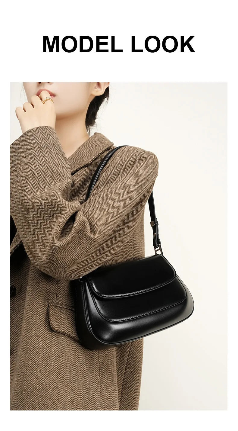 100% Genuine Leather Women Shoulder Bag Korean style Ladies Luxury Cow Leather Crosssbody armpit Bag handbag For Street Shopping