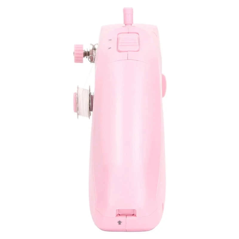 Sewing Machine Household Mini Handheld Portable Electric Two-wire Sewing Machine Pink White