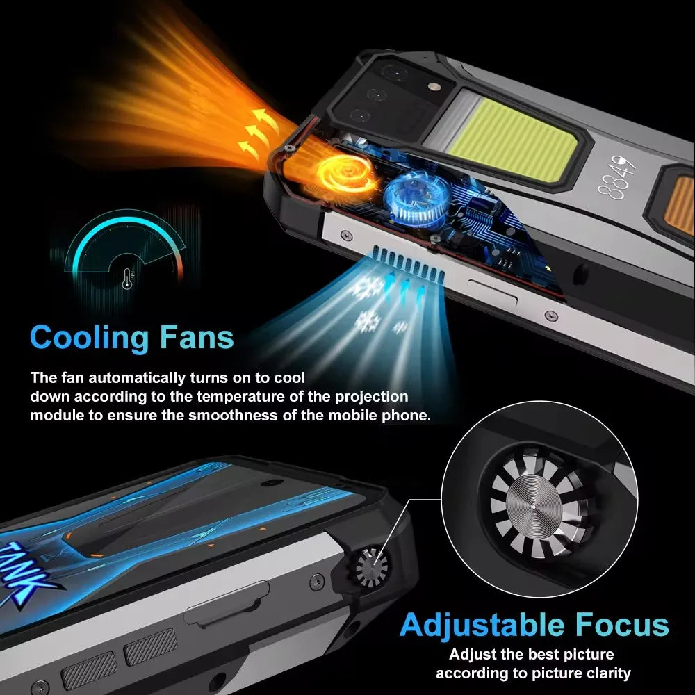 8849 Tank 2 PRO Unihertz Projector Rugged Smartphone 100 Lumen Android15 23800mAh 120W 512GB 100MP Camera Night Vision IP68 2026