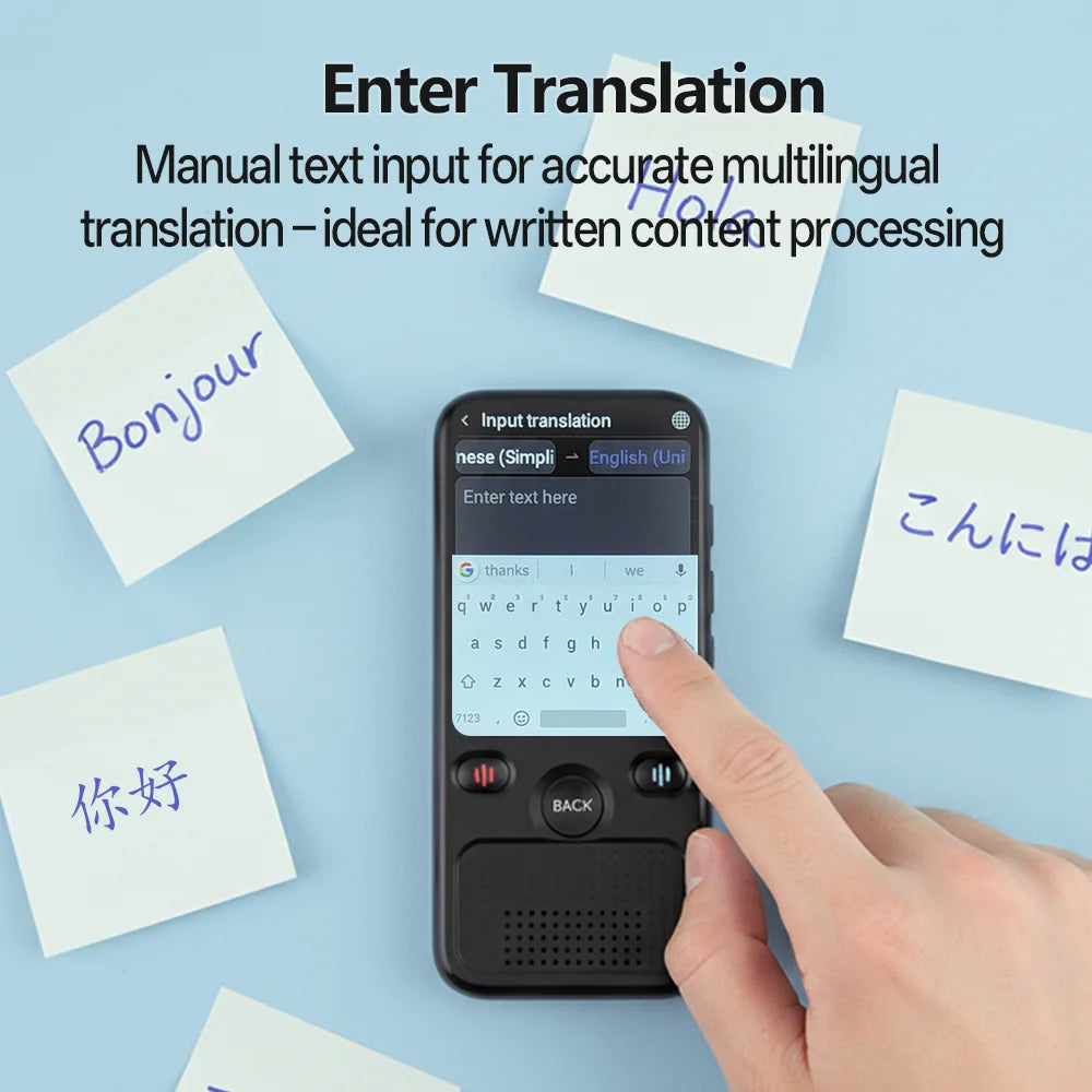 MSAI T20 160 Languages Translator with Camera Real-Time Voice Audio Photo Online Offline Translation Device Travel Assistant