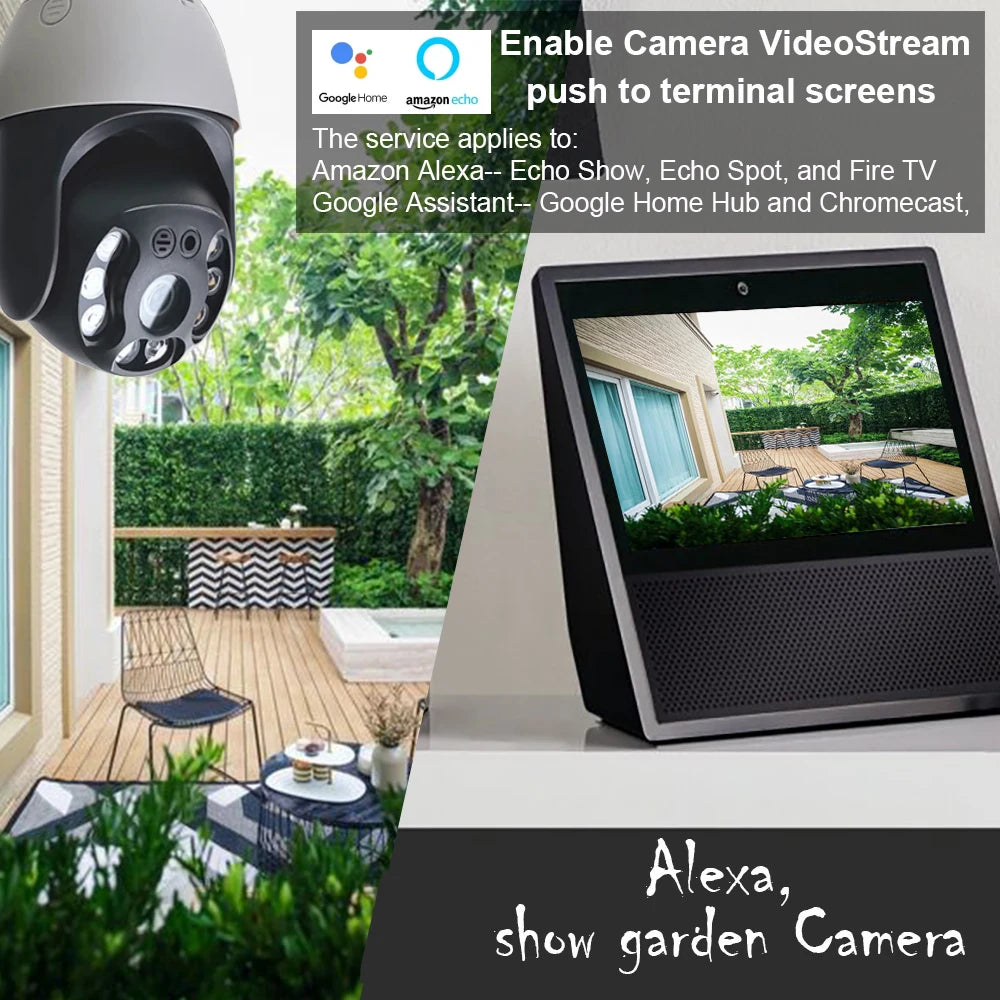 Ultra 6MP Outdoor Wireless WIFI Camera E27 Bulb Type for Smart Home Tuya APP IP66 Waterproof Auto Track Motion Detection