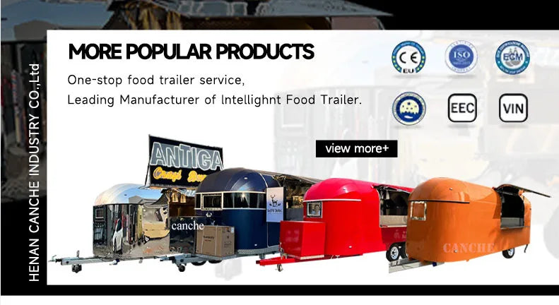 Mobile Food Trailer With Full Kitchen Hot dog Burgers Cart Mobile Street Fast Food Van