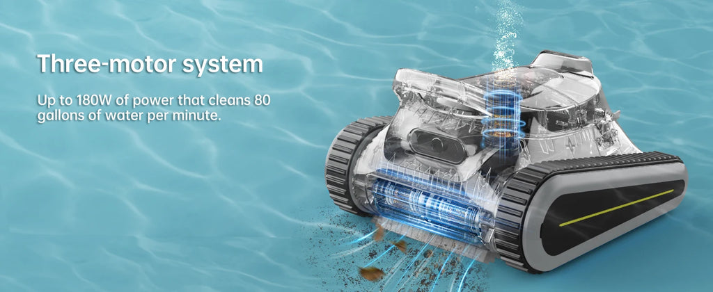 (2025 New) Seauto Crab Pro Cordless Robotic Cleaner, for Inground Pools up to 2000 Sq.ft, all and Waterline Cleaning Vacuum