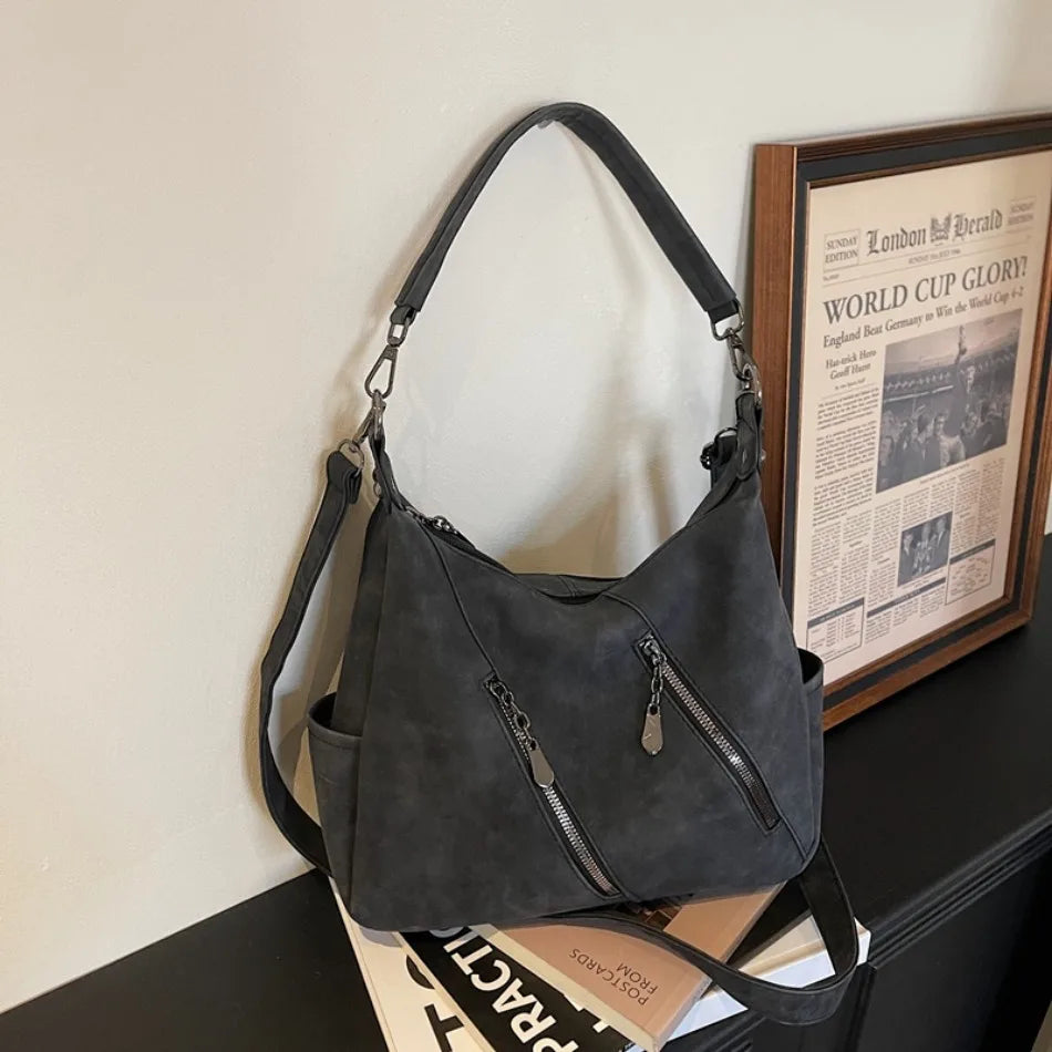High Quality Scrub Soft PU Leather Shoulder Crossbody Bags for Women Designer Luxury Women Bags Female Handbags Casual Tote Sac