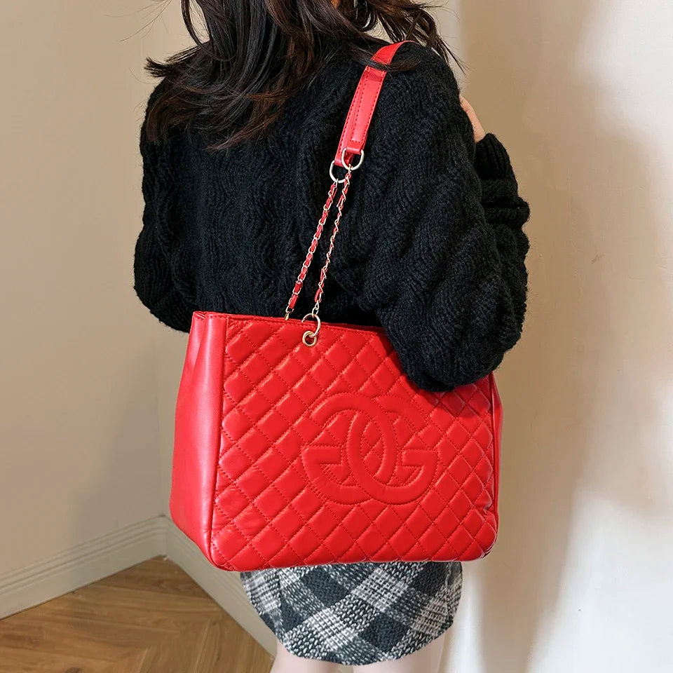 Classic Retro Chain Strap Messenger Bag Women's Luxury Textured Leather Handbag Paris Fashion Zipper Shoulder Bag