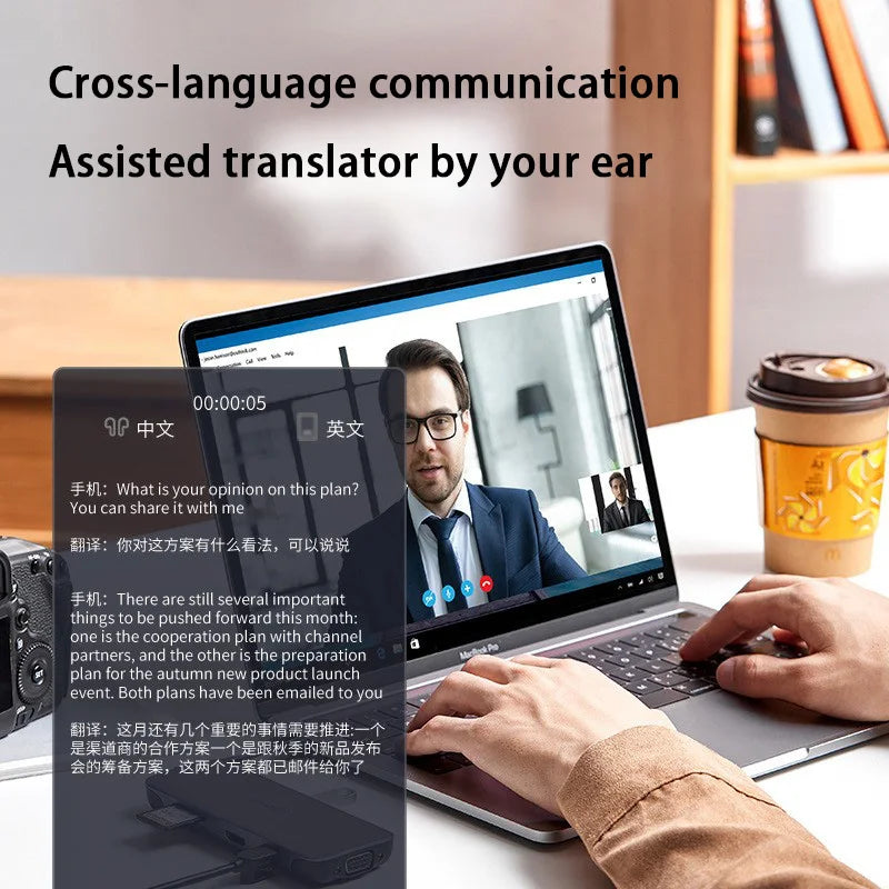 Xiaomi AI Translation Glasses Intelligent Earphones Bluetooth Simultaneous Interpretation 144 Language Real time Meeting 2025