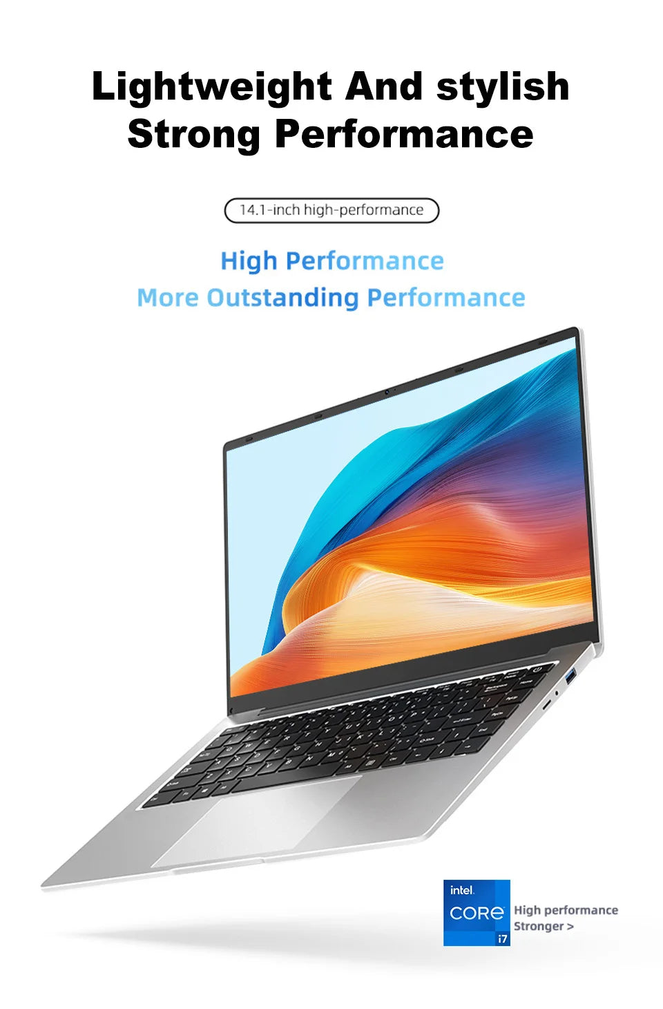 14.1' Laptop Computer PC Intel Core I7 8650U Atom 3950 Ultra Slim Notebook 12GB RAM 1TB 2TB SSD Office Study Windows 11 1920*108