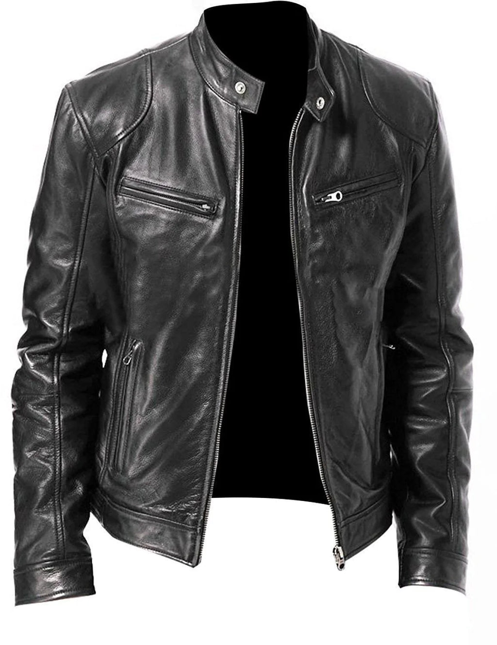 New Men's Leather Jackets Autumn Winter Slim High Quality Motorcycle PU Jacket Man Business Fleece Warm Black Leather Coats