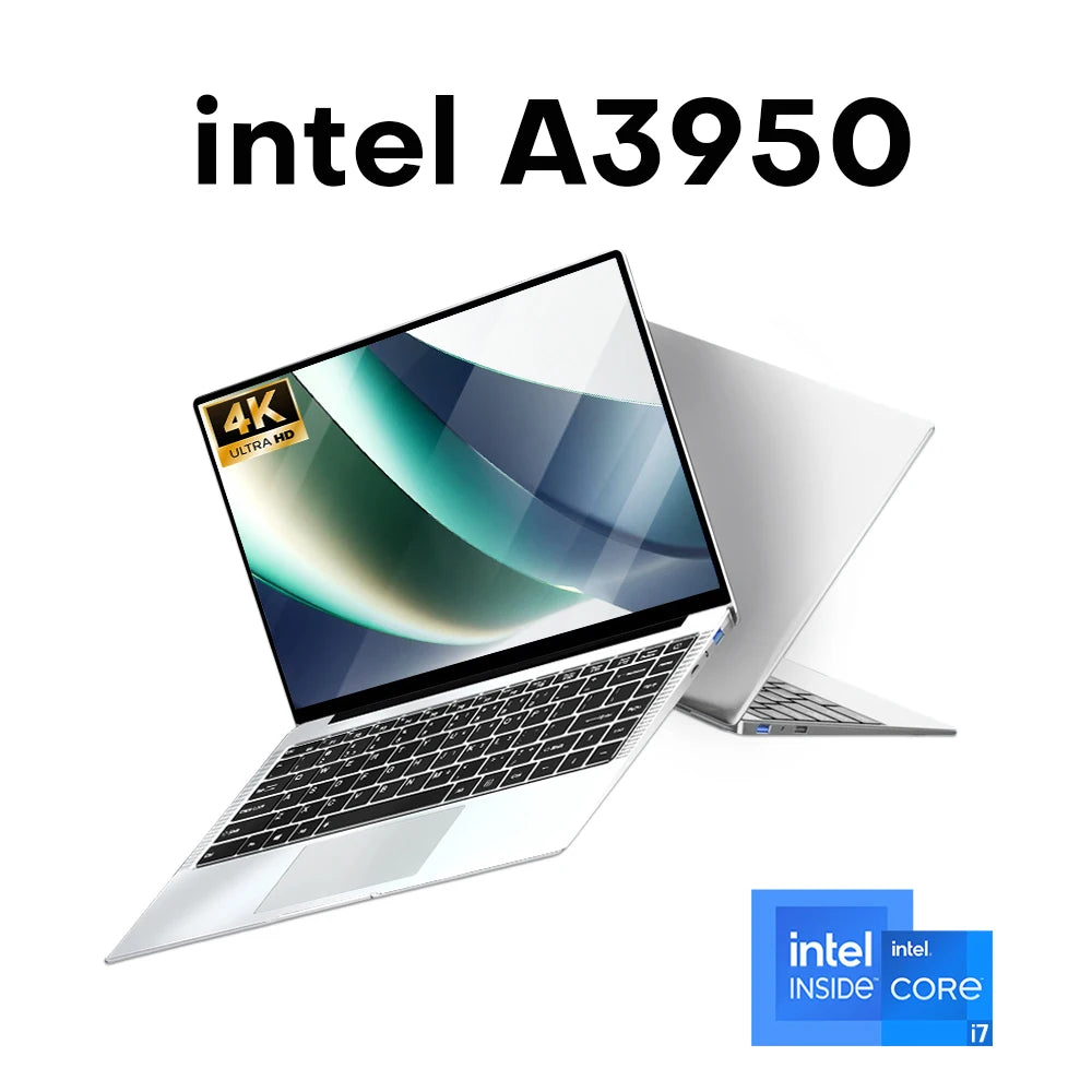 14.1' Laptop Computer PC Intel Core I7 8650U Atom 3950 Ultra Slim Notebook 12GB RAM 1TB 2TB SSD Office Study Windows 11 1920*108