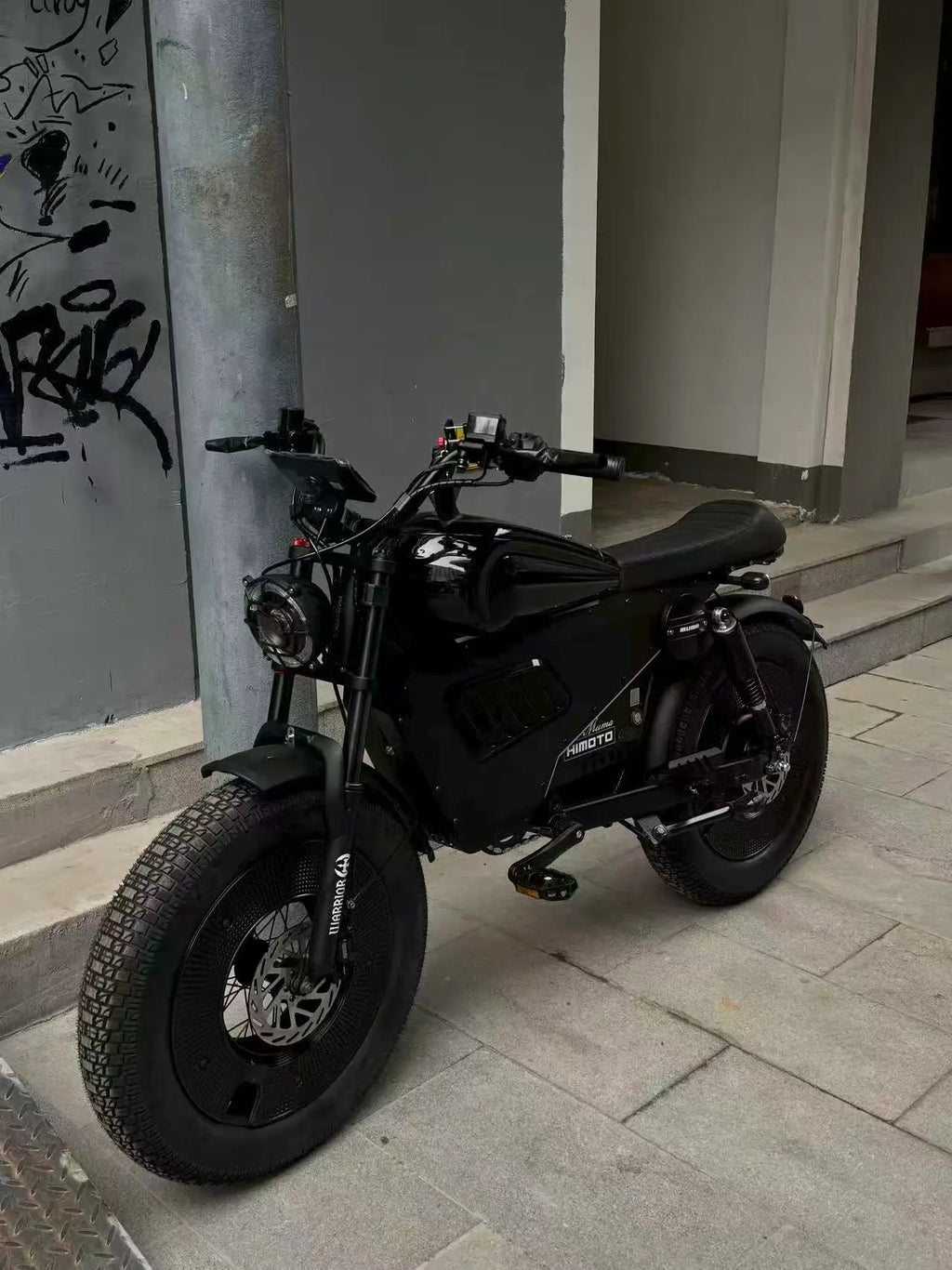 Black Warrior 3000W Motorbikes 60V45AH PC material tool kit with password lock Ebike 20 inch Off-road Fat Tyre Electric Bike