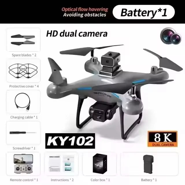 Lenovo Ky102 Drone 8k Hd Aerial Photography Dual Camera Brushless Quadcopter Obstacle Avoidance Optical Flow Aerial Rc Drone