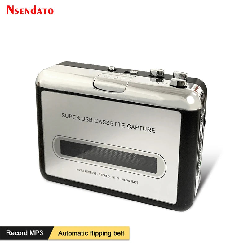 Portable USB C Cassette Player Recorder Tape to mp3 converter Type C to USB Cassette Capture Audio Music Radio Player